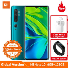 Load image into Gallery viewer, Global Version Xiaomi Mi Note 10 6GB 128GB 108MP Penta Camera Smartphone Snapdragon 730G 5260mAh 30W Fast 6.47'' AMOLED Display